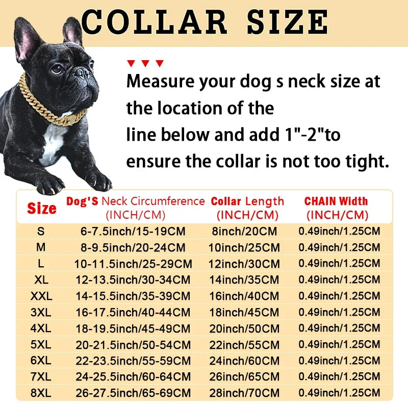 Dog Chain Diamond Cuban Collar
