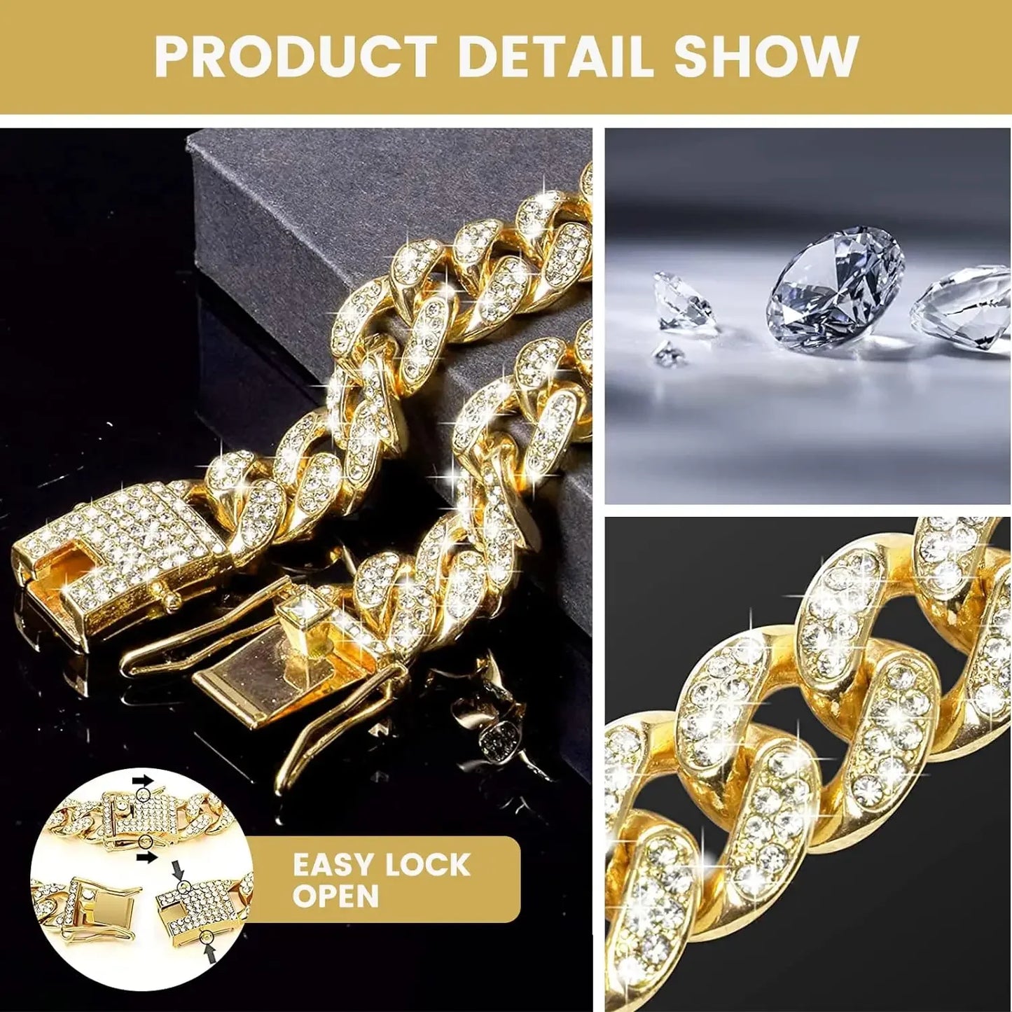 Dog Chain Diamond Cuban Collar